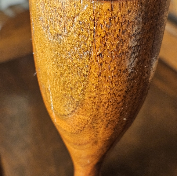 Mid Century Modern Hand Turned Candle Stick Set of 2. - Picture 5 of 10